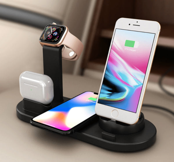 4 in 1 Wireless Charging with Fast Charger Stand