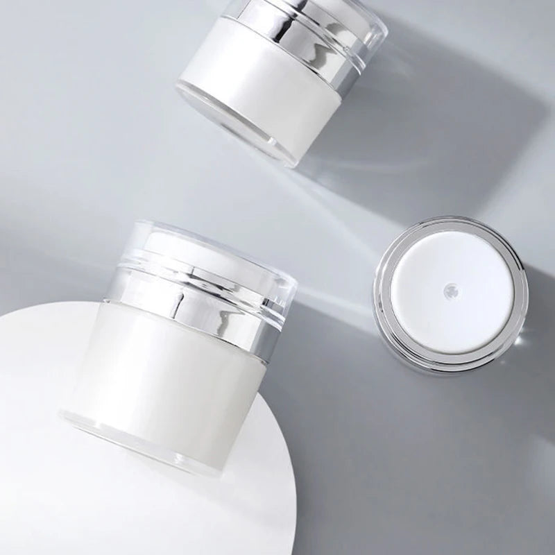 Airless Pump Dispenser - Refillable Moisturizer Cream Bottle in 15/30/50Ml Sizes