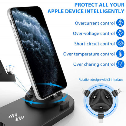 4 in 1 Wireless Charging with Fast Charger Stand