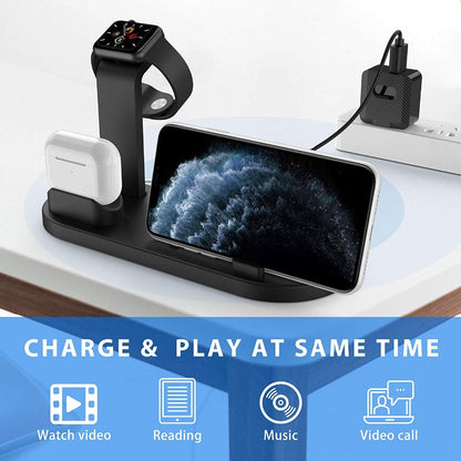 4 in 1 Wireless Charging with Fast Charger Stand