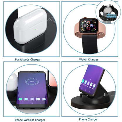4 in 1 Wireless Charging with Fast Charger Stand